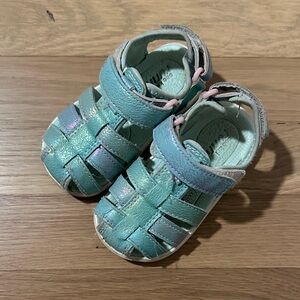 See Kai Run Shimmering Teal Kids Sandals